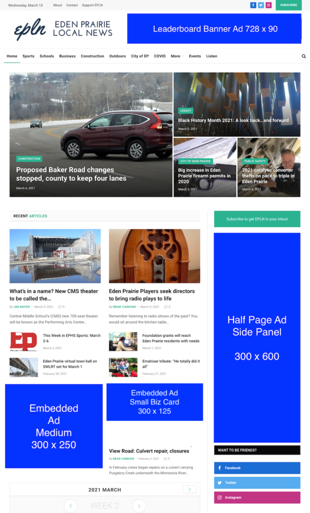 EPLN Ad Placements