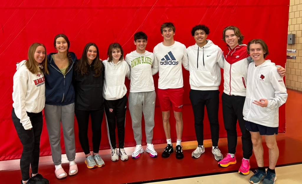 2023 EPHS track and field captains: nMila Finch Evelyn Skattum Lori Derouin Lucia Eldridge Nick Heckman Michael Gross Devin Jordan Nolan Bakken Will Ross