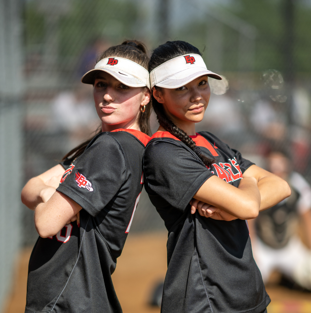 Natalie Black and Elizabeth Liu softball 2023